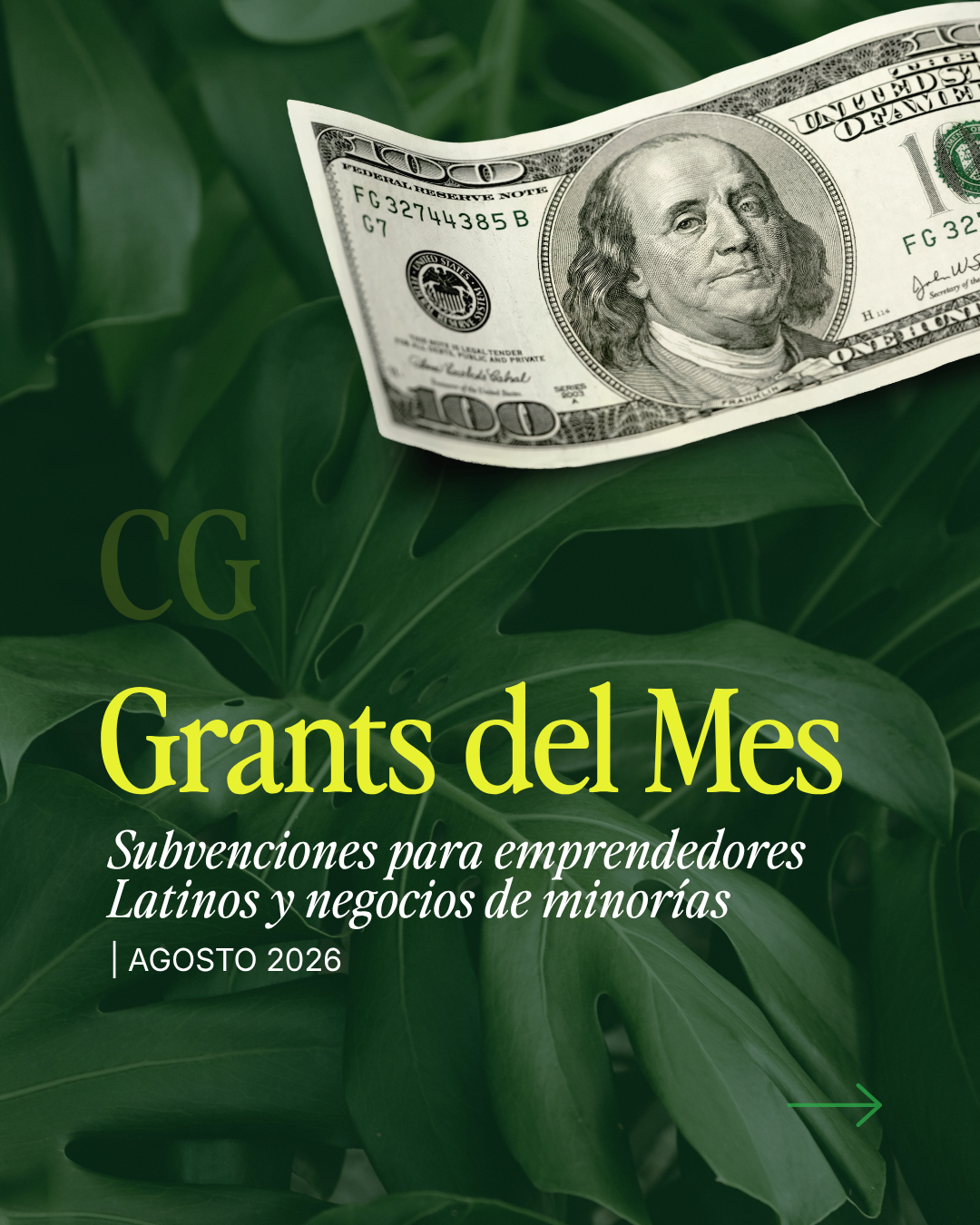 Grants del Mes — subvenciones para emprendedores Latinos y negocios de minorías, Agosto 2026
